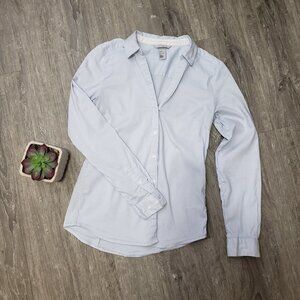 H&M * Light Blue Pin Stripe Button Down Shirt